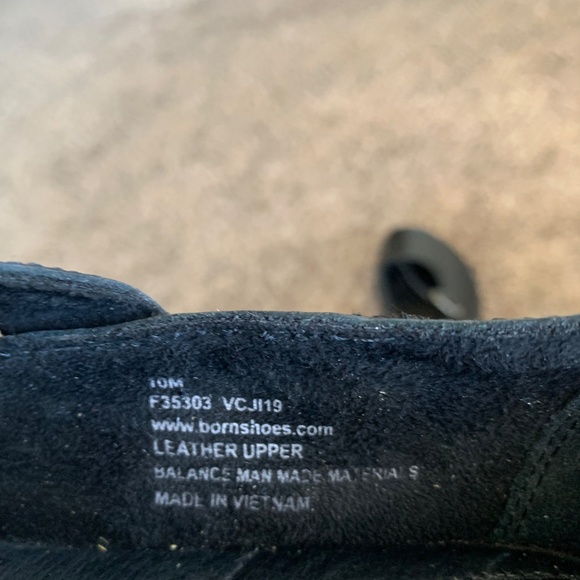 Born Mary Jane Wedge Heel Shoes Sz.10 Black Leather Classic Minimalist Versatile - Picture 6 of 13